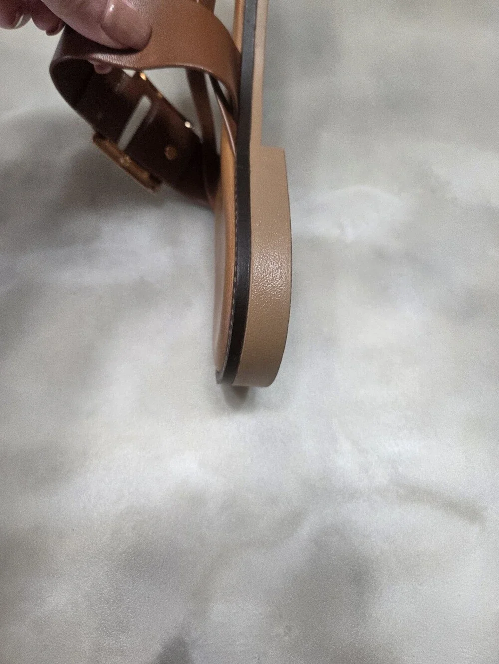 Toscanella Brown Buckle Thong Sandals Size 9.5
